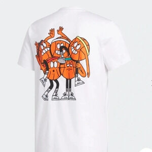 Adidas Men’s T-Shirt Basketball Tee Lil Stripe Team Large NWT